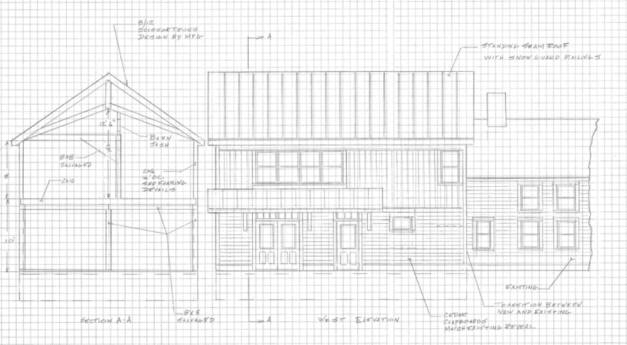 Drawing of Changes to Structure